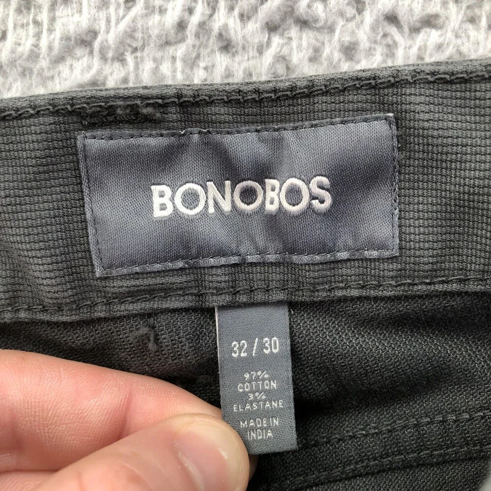 Bonobos Pants Mens 32x30 Gray Chino Straight Stretch Denim Casual 5-Pocket